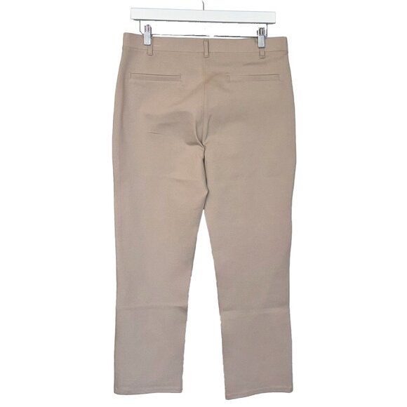 Quince Ecru Ultra-Stretch Ponte Straight Leg Pants - Size LP - New with Tags - Picture 3 of 5